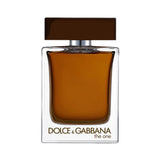 Dolce & Gabbana The One Pour Homme Eau de Parfum bottle with amber liquid.