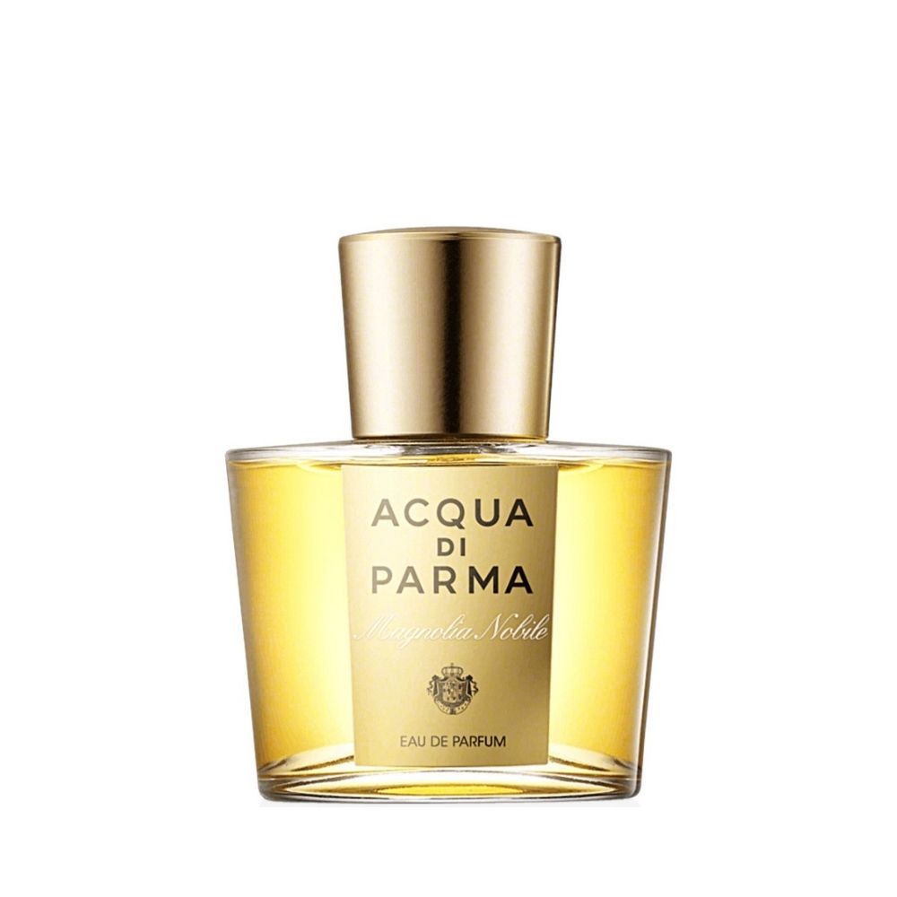 Acqua di Parma Magnolia Nobile eau de parfum in a clear glass bottle with a gold cap.