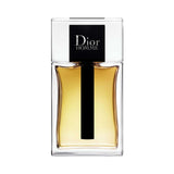 Dior Homme Eau de Toilette bottle with golden liquid and black label.