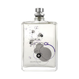 Molecule 01 by Escentric Molecules perfume bottle with abstract grey and purple design.