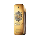 1 Million Parfum bottle with a gold finish and sunburst design.
