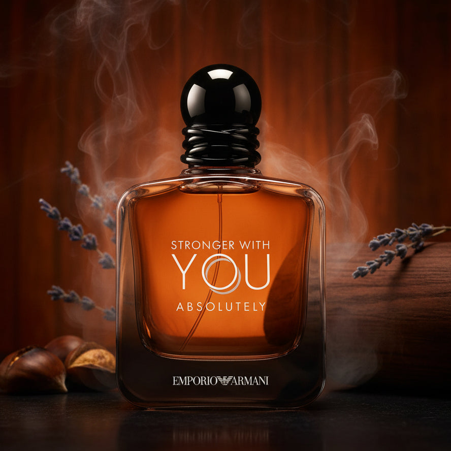 Emporio Armani Stronger With You Absolutely perfume bottle.